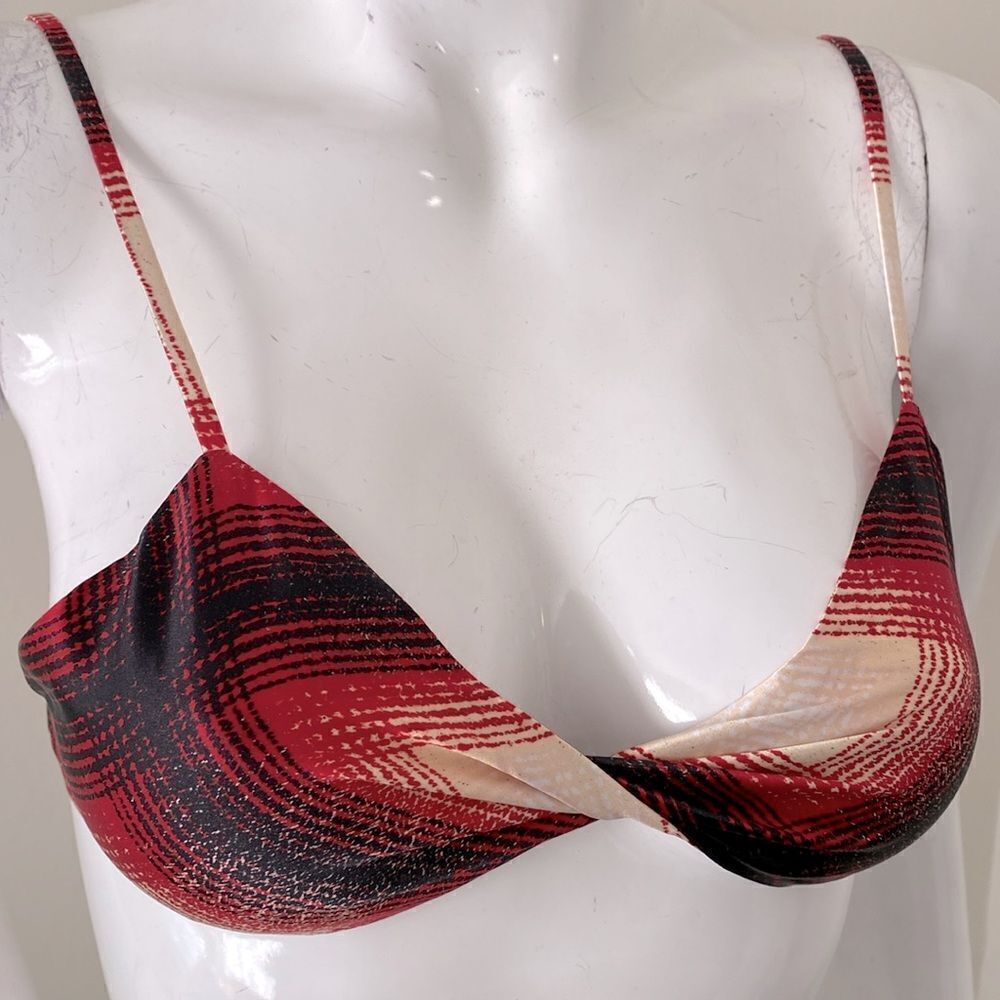 NWOT SER.O.YA Revolve Silk Plaid Bralette Crop Top Layering Tank Revolve